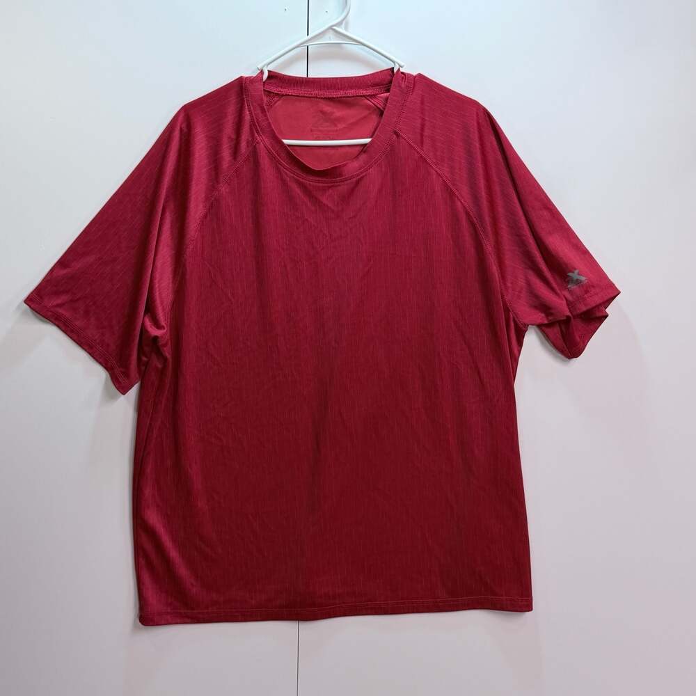 Zeroxposur Men's Red Short Sleeve Sun Protection Performance T-Shirt